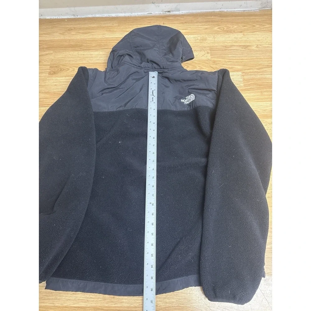The North Face Denali Hoodie Mens Medium Polartec Black Fleece Full Zip Jacket